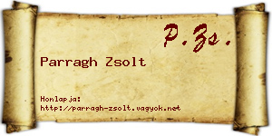 Parragh Zsolt névjegykártya
