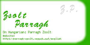 zsolt parragh business card